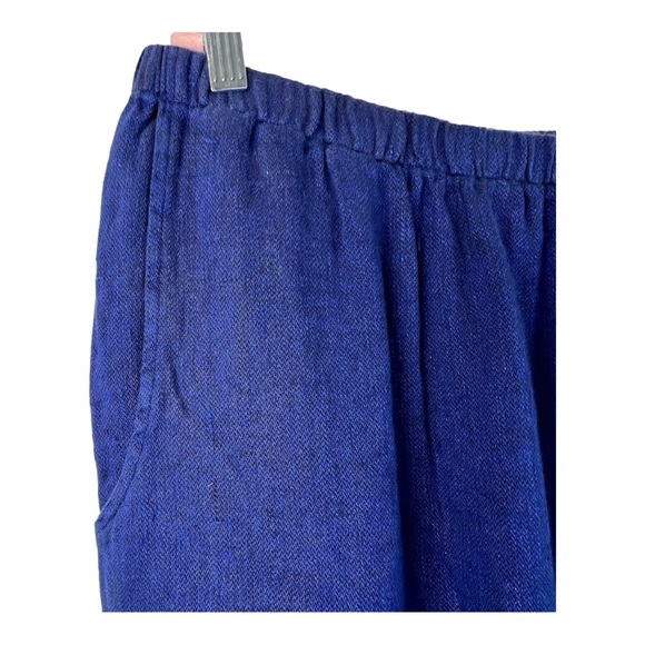 New FLAX Linen Flood Pants 2G 2X Sapphire Blue Melange - Picture 3 of 6